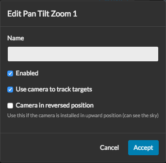 Configure your cameras to be available for auto-tracking