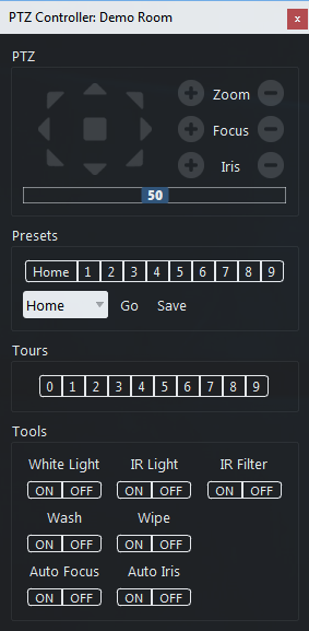 Basic PTZ controls